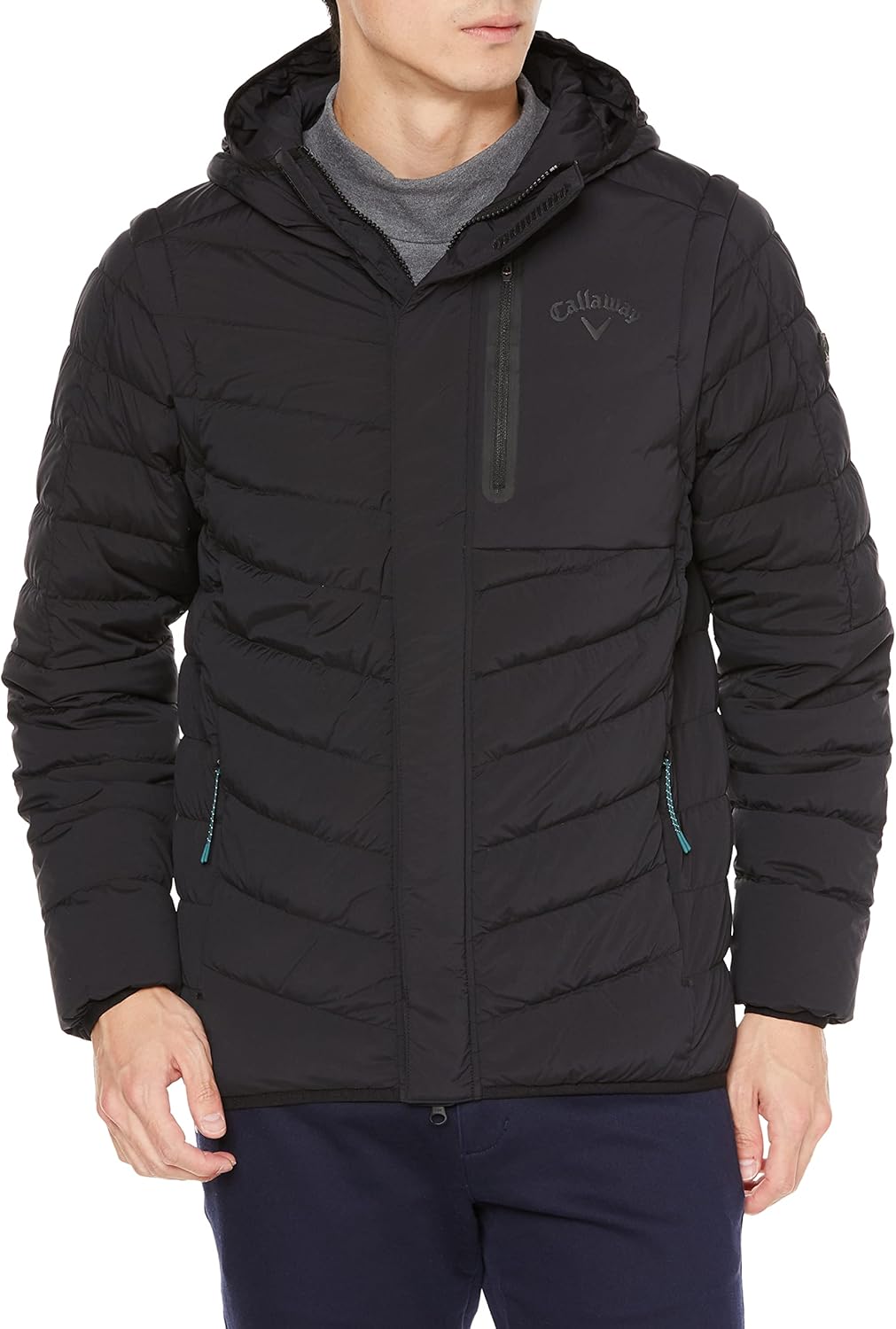 キャロウェイ ゴルフ ダブルジップ 2WAYダウンブルゾン カーキ