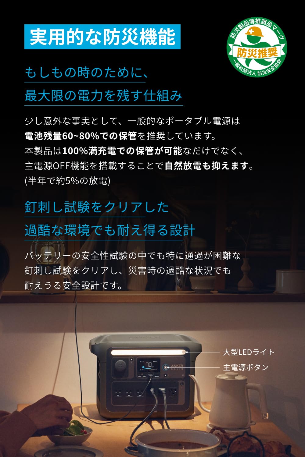 Amazon.co.jp: Anker Solix C1000 Portable Power Station ポータブル