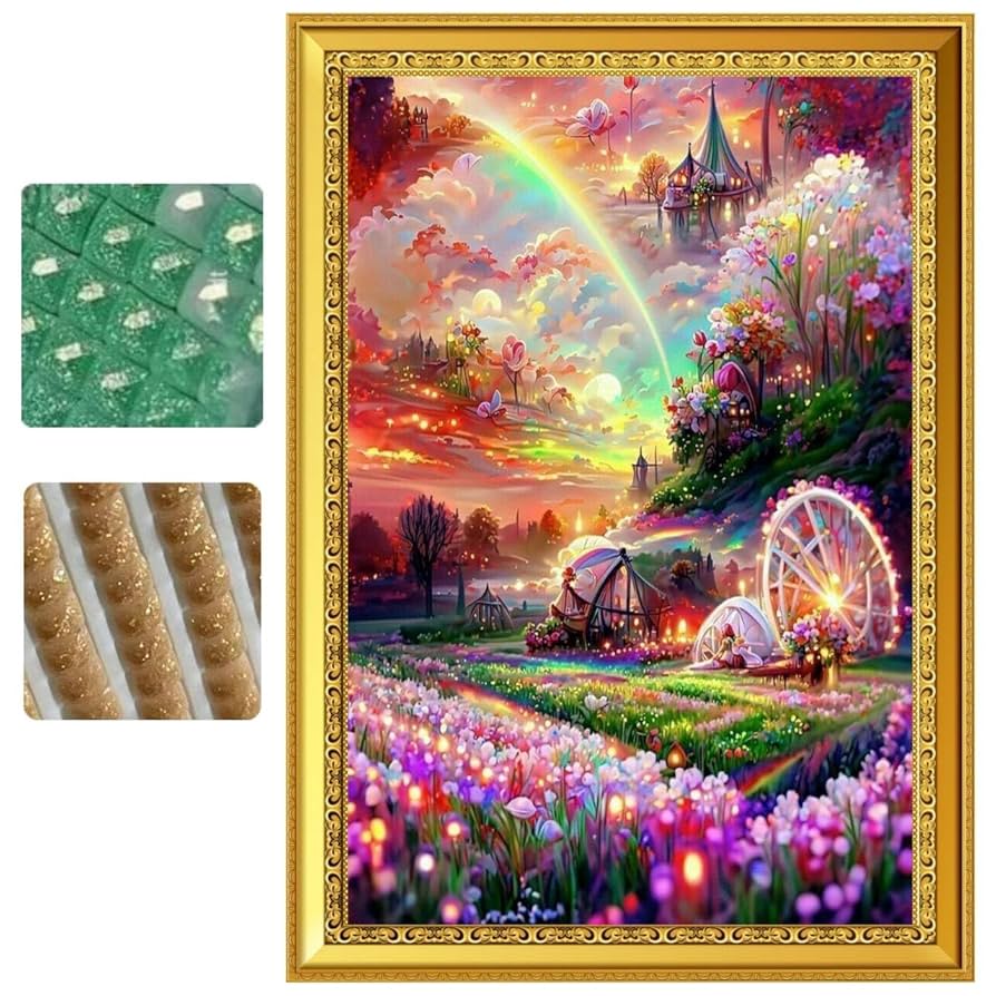 丸めて発送／FDビーズ入り】*\sweet/* ダイヤモンドアート 丸めて発送