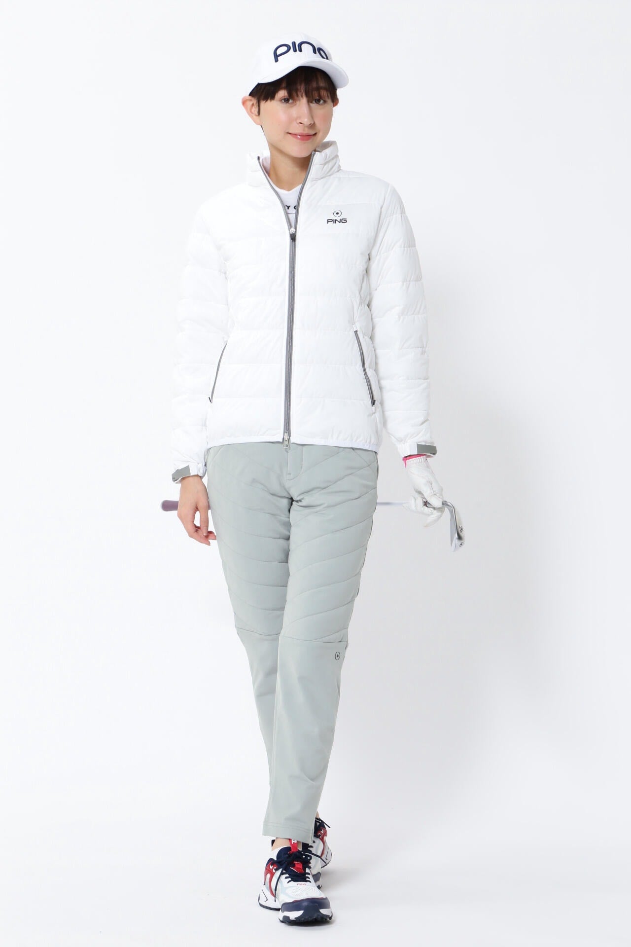 PING APPAREL】 Arizona rock camo柄ストレッチラミネート中綿ブルゾン