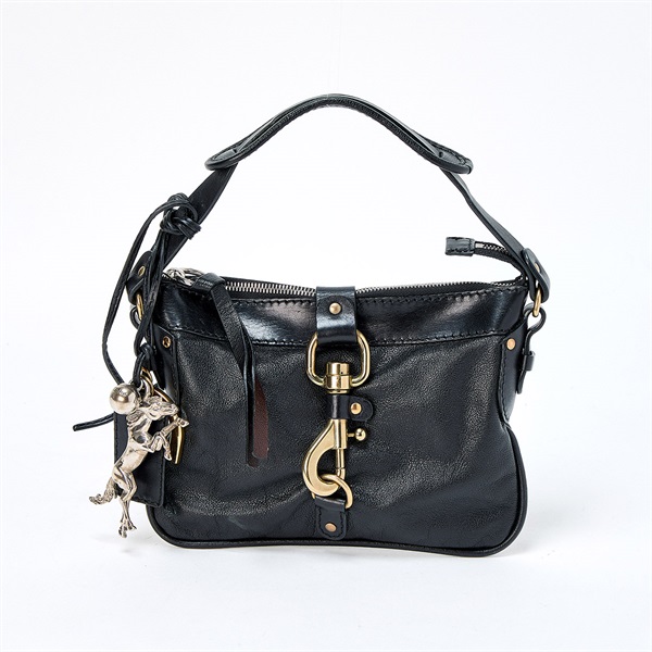 2回目POPUP】Chloe ケララ ハンドバッグ ブラック ゴールド レザー