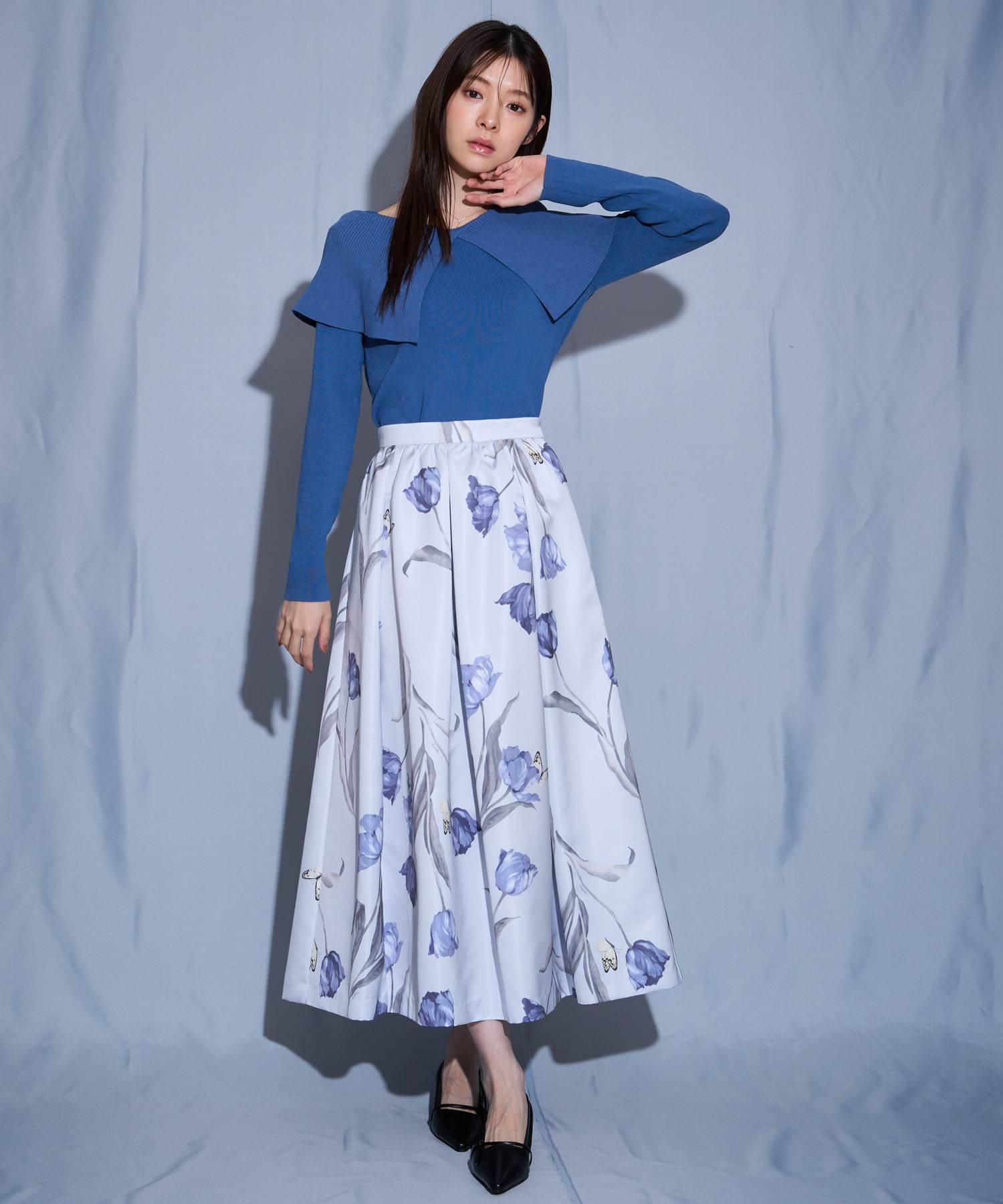 チューリッププリントフレアスカート | フレアスカート | NOELA