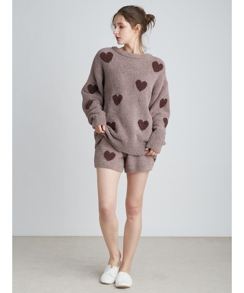 新品ジェラートピケ ルームウェア 冬くまふわふわ ホワイト上下セット