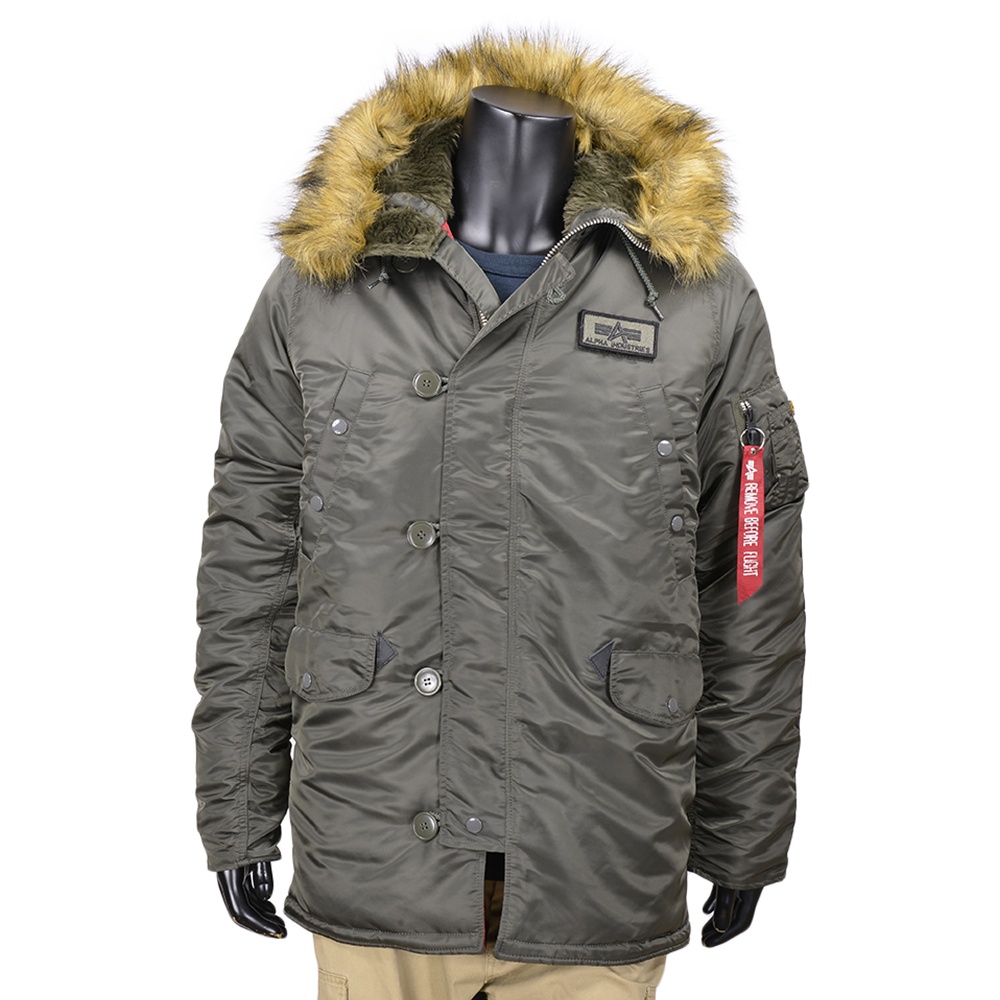 ALPHA フライトジャケット N-3B タイト BACK EMB.Lサイズ | ミリタリー