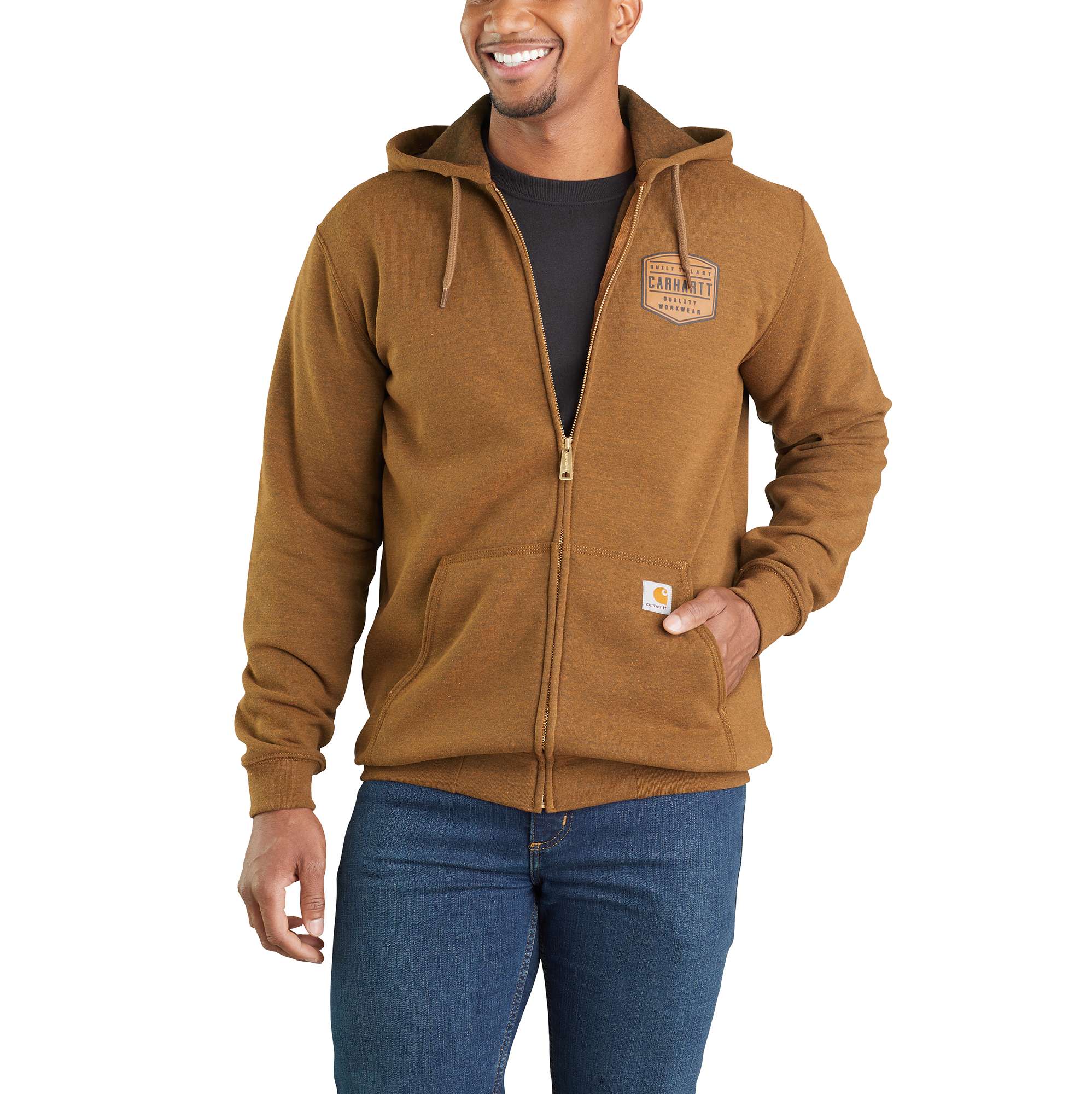 Midweight Chest Graphic Full-Zip Hooded Sweatshirt | Carhartt Reworked