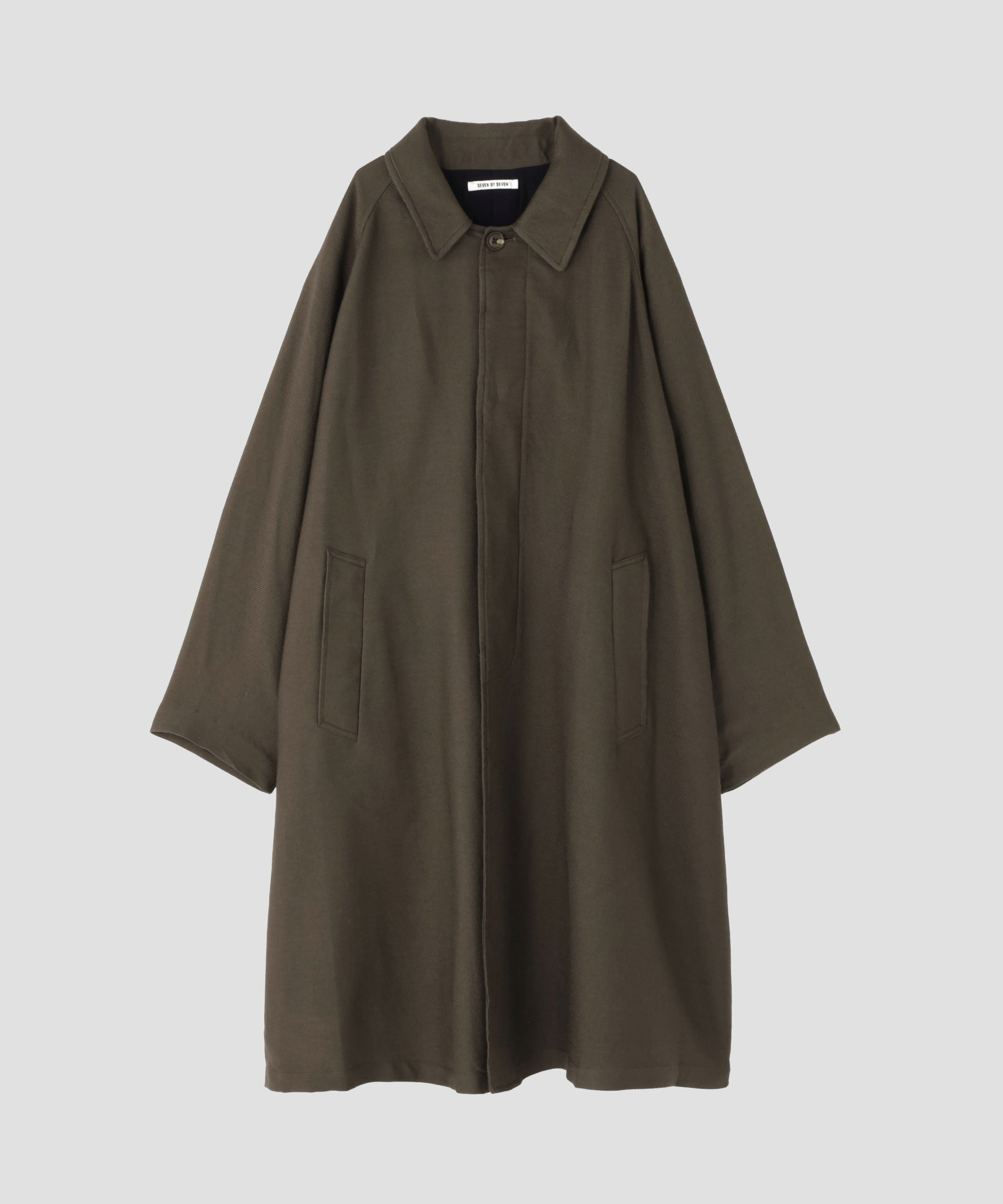 BAL COLLAR COAT ‐Silk Wool loose twill‐ | SEVEN BY SEVEN