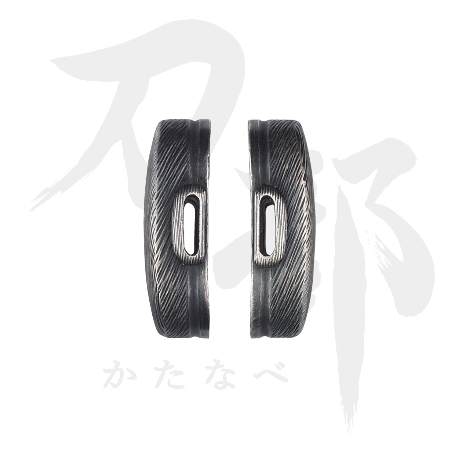 銀地 京天正図縁頭｜現代物金具の販売 刀部 かたなべ – 刀部オンライン