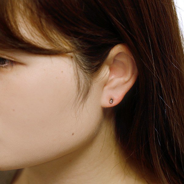 ブラウンダイヤモンド ピアス 片耳用 0.18〜0.29ct VS〜Iクラス