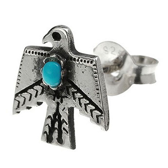 Binich（ビニッチ） ピアス メンズ 片耳用 ターコイズ 鳥 スタッド