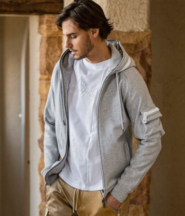 1PIU1UGUALE3 RELAX セットアップ メンズ ビッグファスナーカーゴ