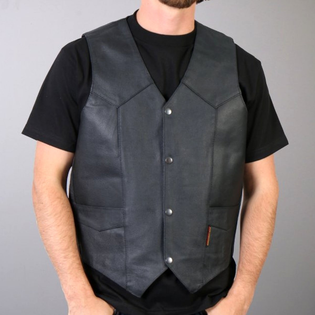 レザーベスト 本革 メンズ バイカー Hotleathers クラシックスタイル 2