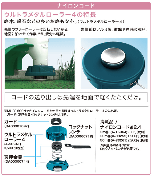 マキタ（makita） 草刈機 MUR1601N ナイロンコード・金属刃 刈込幅