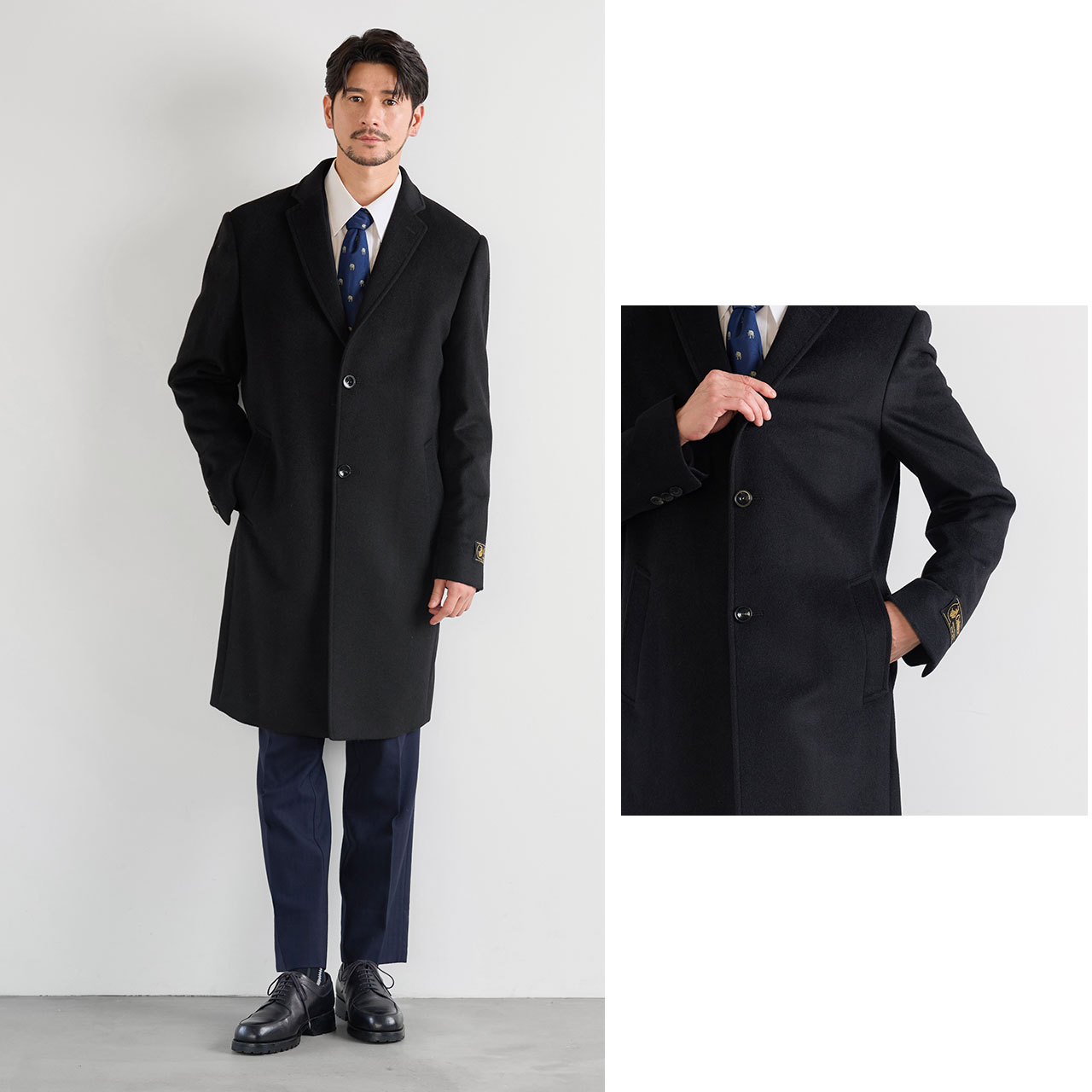 sankyo shokai（三京商会） カシミヤ チェスターコート フォーマル