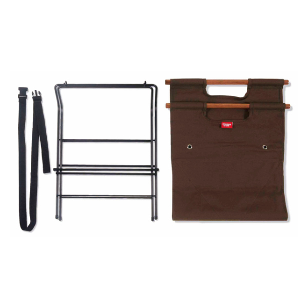 弘益 アウトドア 薪バッグ キャリー スタンド付 ログキャリー