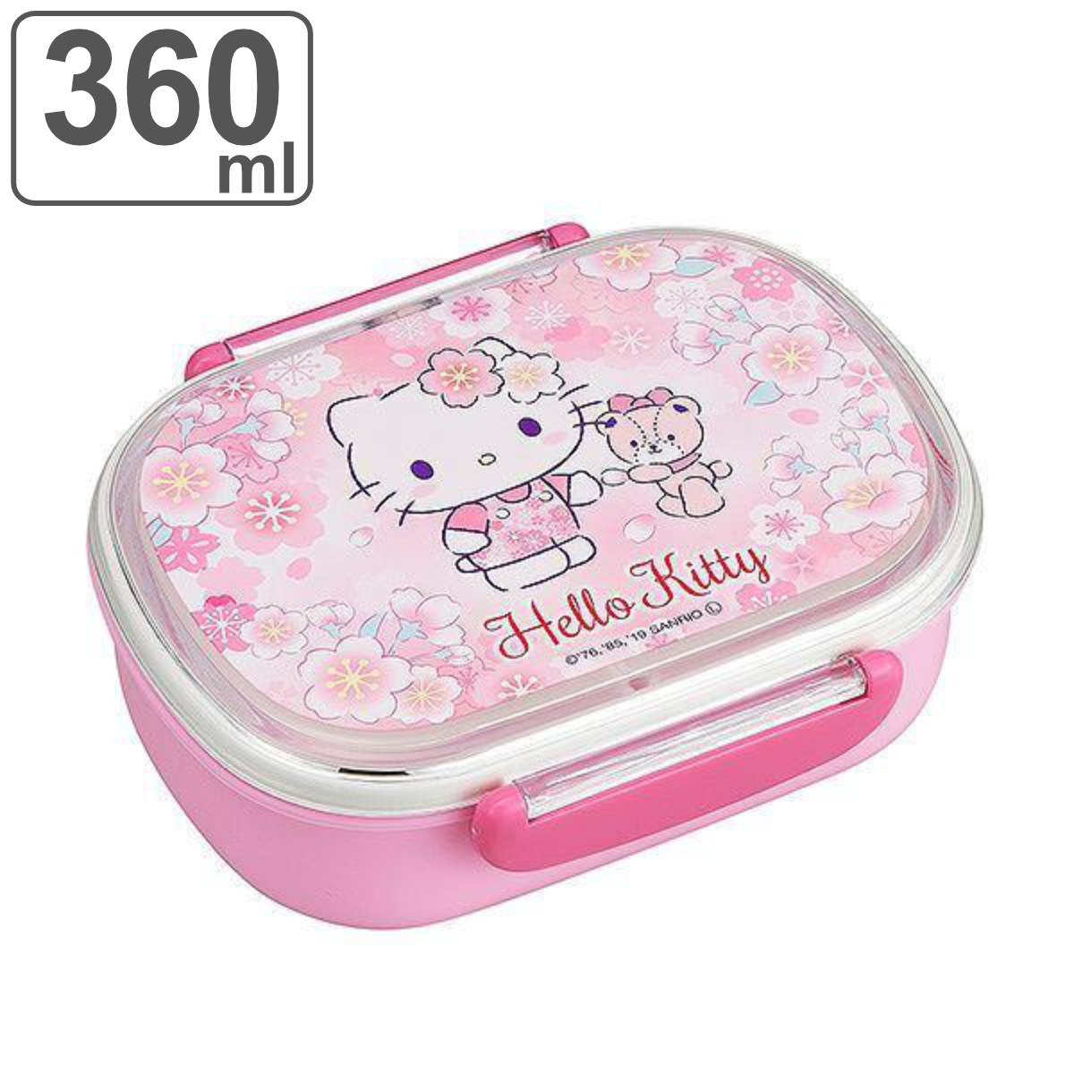 OSK（オーエスケー） お弁当箱 1段 ハローキティ サクラ 360ml 中子付