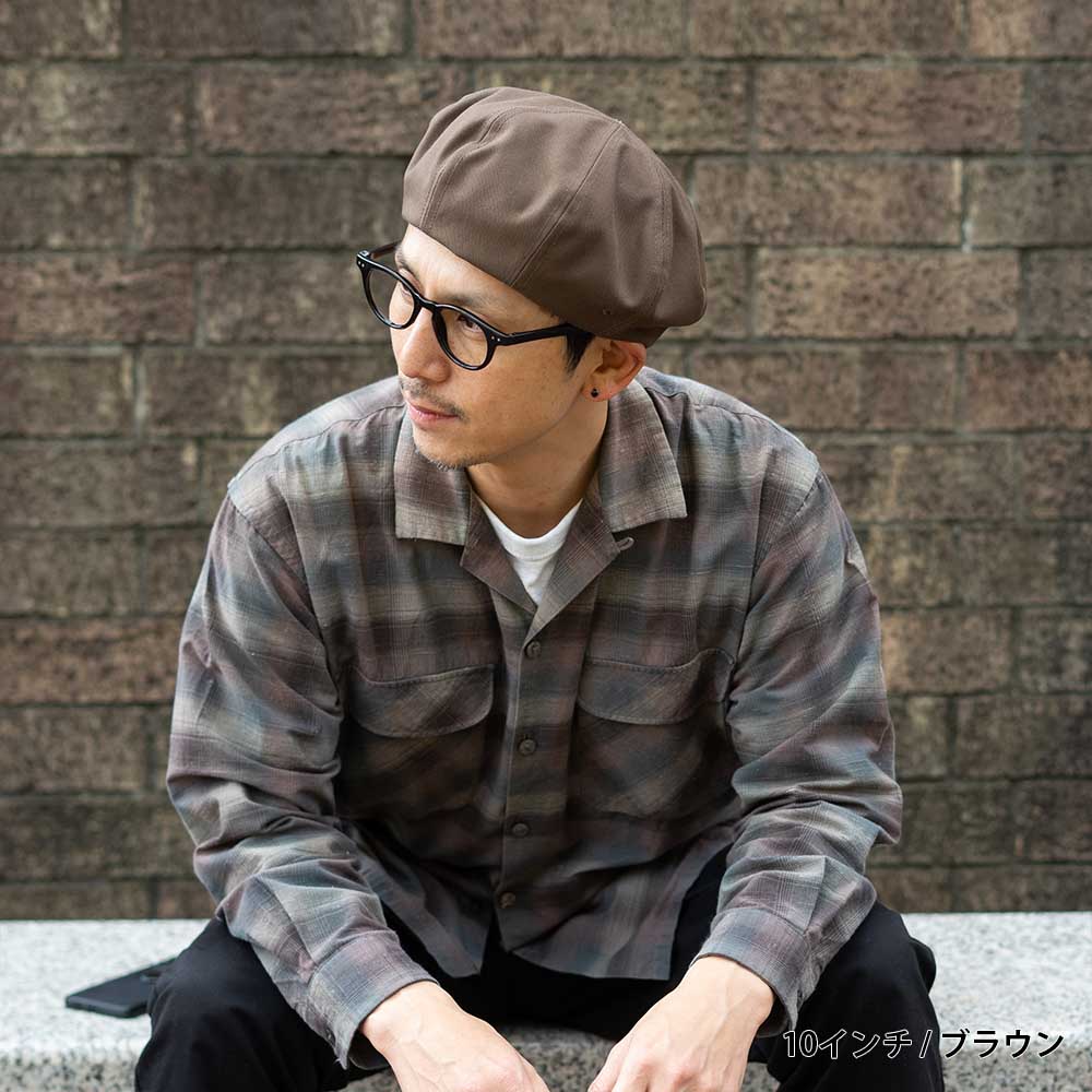 ベレー帽 メンズ 帽子 ビンテージ フェイス コットン サージ 洗える