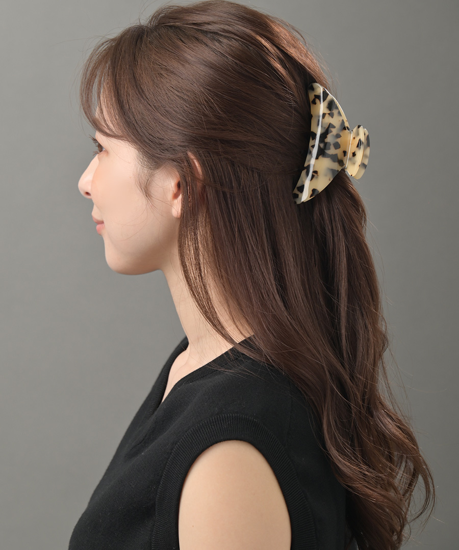 ヴァンテーヌ バンスクリップ ヘアクリップ べっ甲風 ヘアアクセサリー