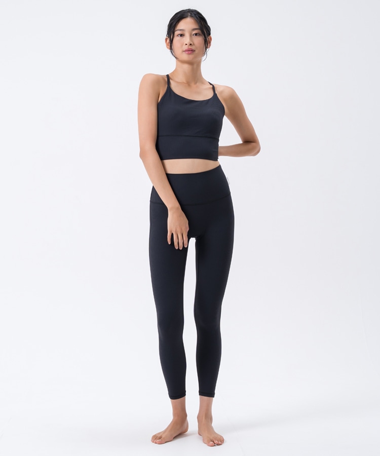 SUKALA】ベーシックリブアクティブレギンス(XS・S・LLサイズ ブラック