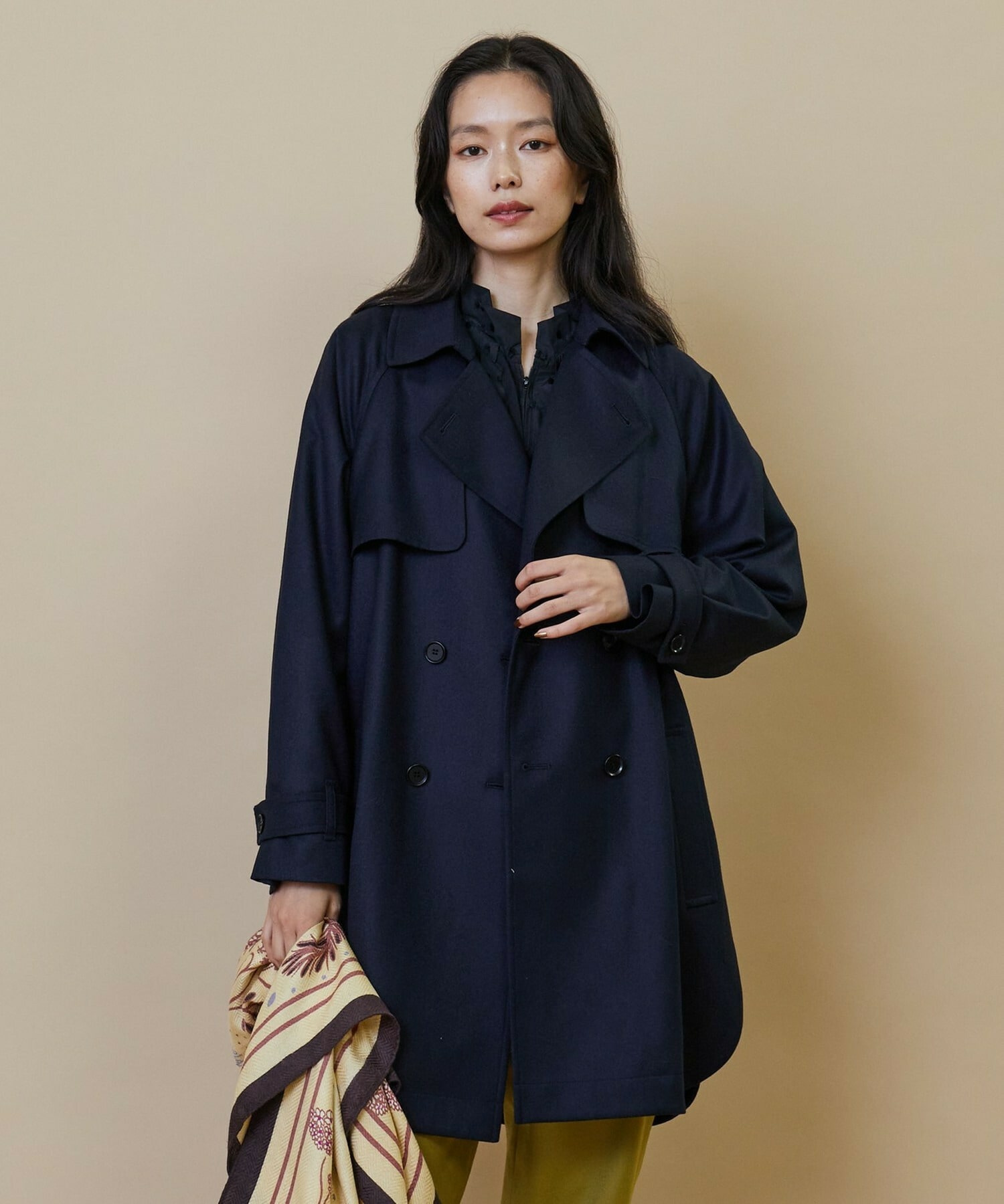 カシミヤ混ストレッチフラノコート｜BIGI online store - ビギ