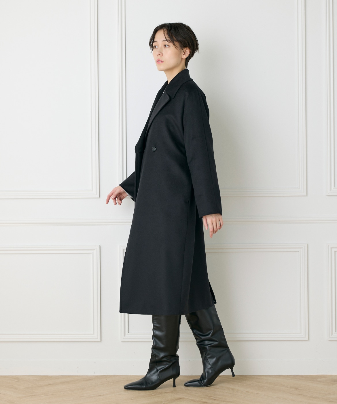 WEB限定》カシミヤ100%ラップコート｜INED（イネド）｜フランドル
