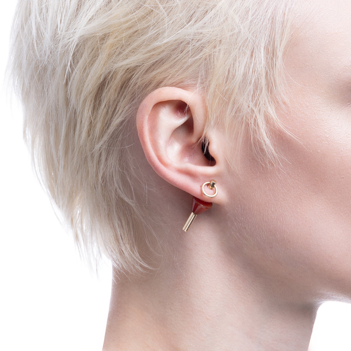 SPEAR ドアノッカー ピアス Sサイズ / カーネリアン