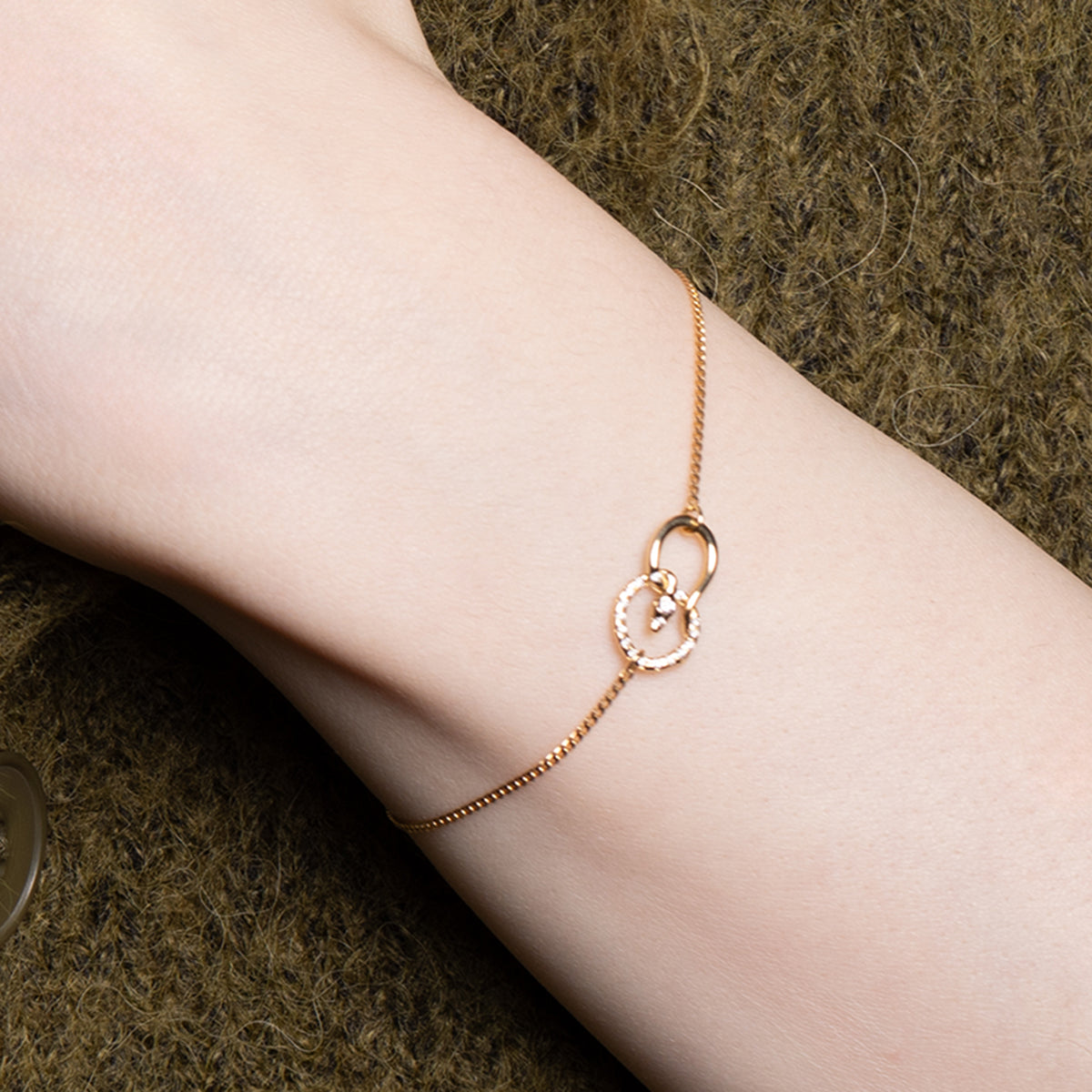 K18 SNAKE KNOT ダイヤモンド ブレスレット