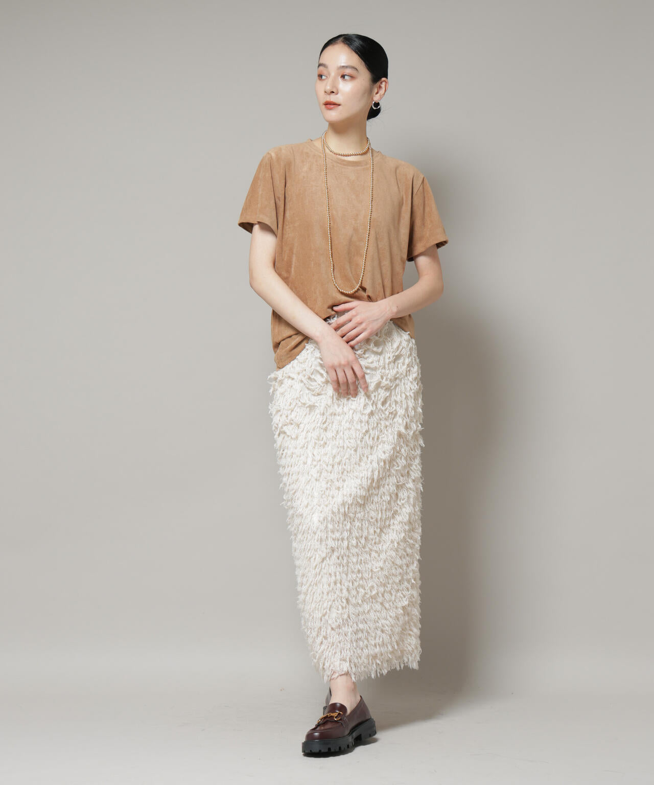 フリンジ タイト スカート