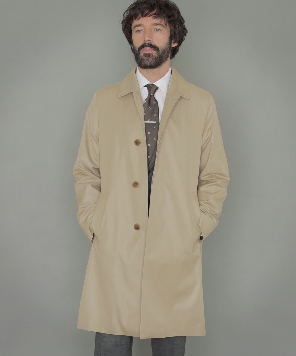 DUNFORD】スビンコットンポリエステルギャバジンステンカラーコート