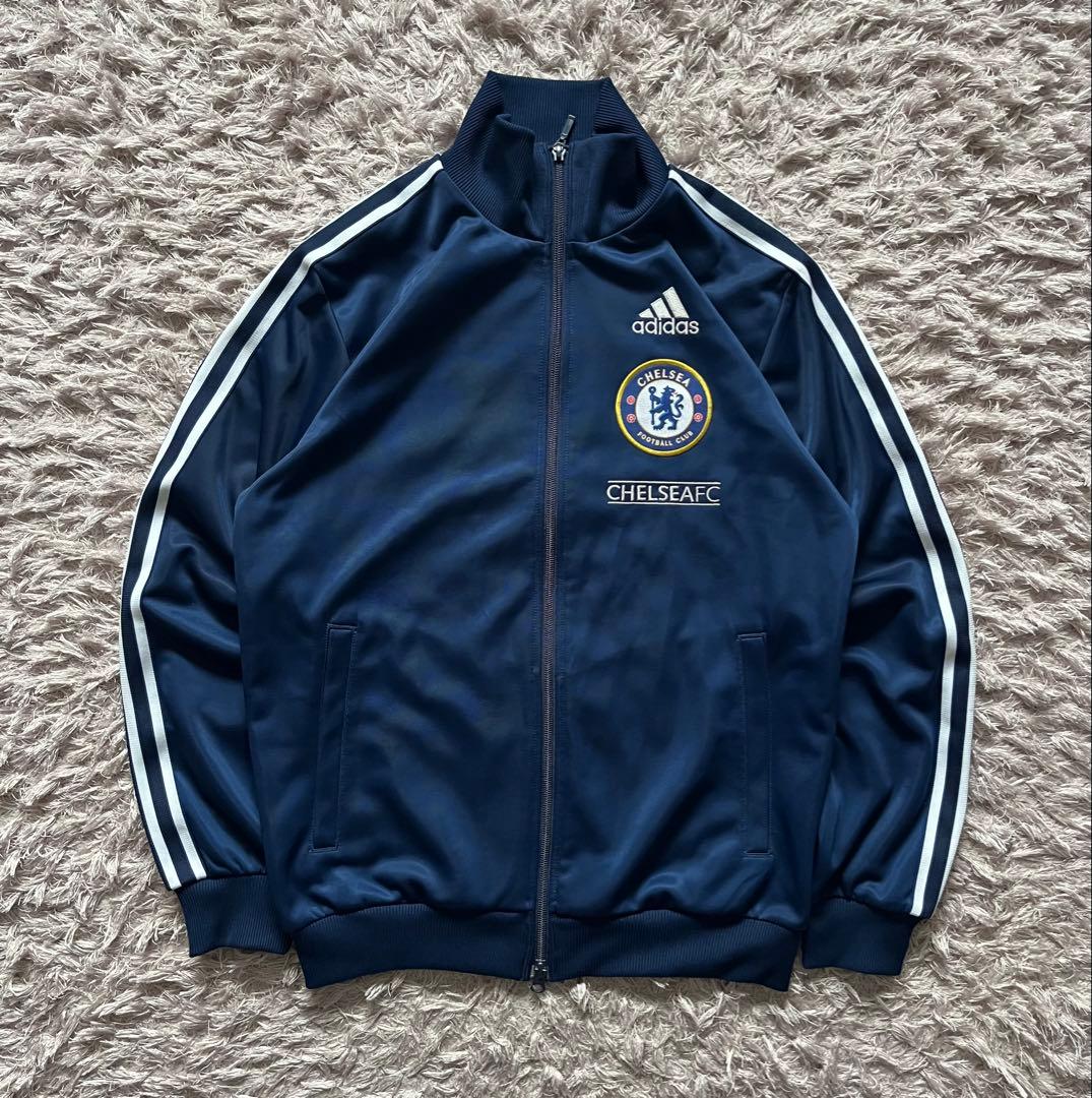00s adidas Chelsea FC ジャージ ネイビー M Vintage Adidas Chelsea Football Jacket Soccer Blue Train Track Top