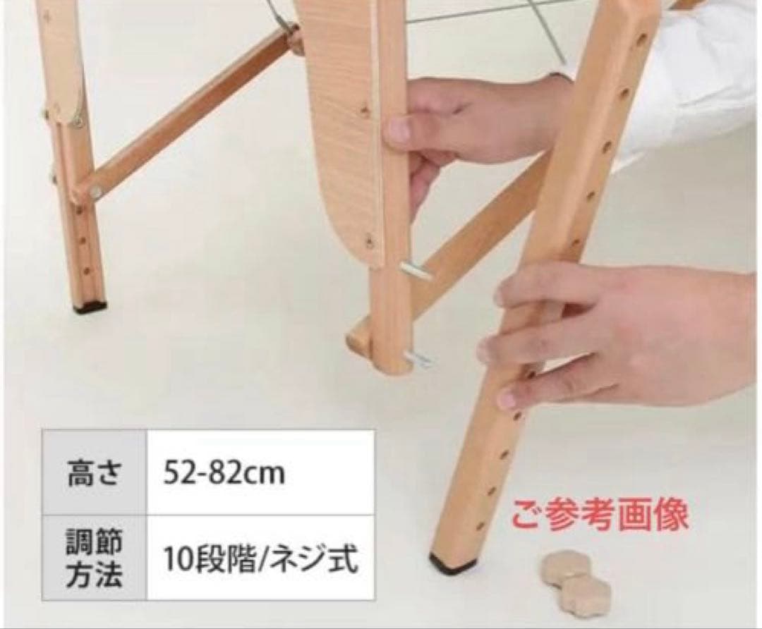 折りたたみ マッサージベッド 木製ダークブラウン スツール ブラウン丸