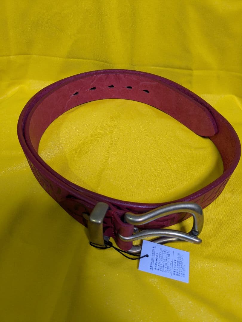 【新品】EVISU　カモメ型押しレザーベルト EVISU（エヴィス） ベルト レザー 型押し 本革 カモメ 日本製 メンズ