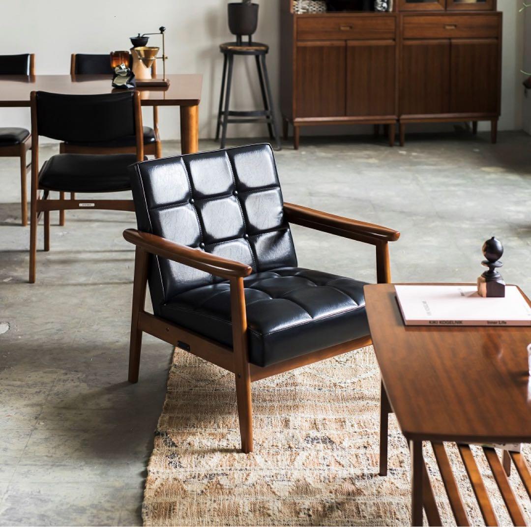 【カリモク60】Kチェア1シーター カリモク60 Kチェア1シーター ≪ワイド≫ スタンダードブラック