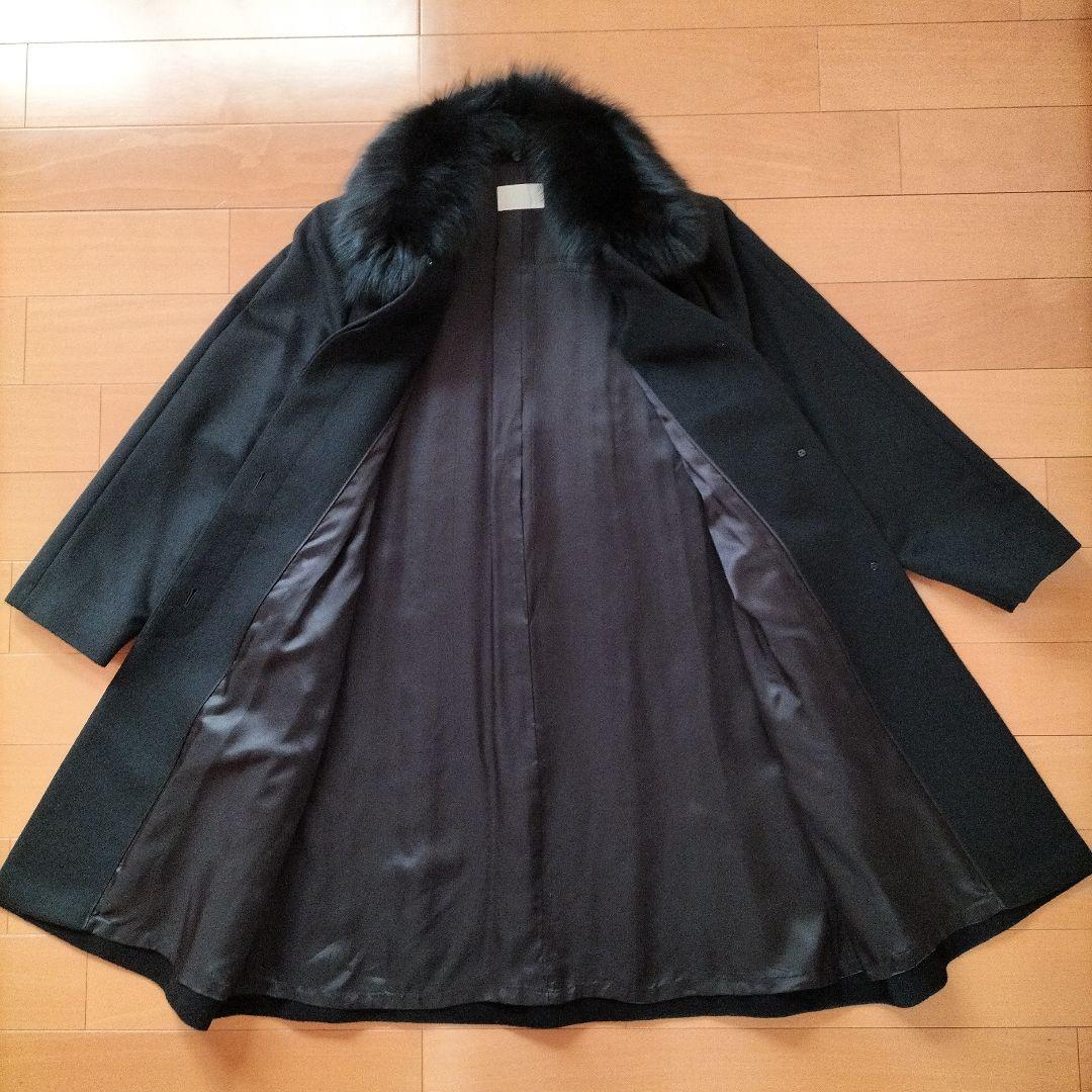 極美品＊バーニーズニューヨーク ロングコート カシミヤ 黒 М - メルカリ