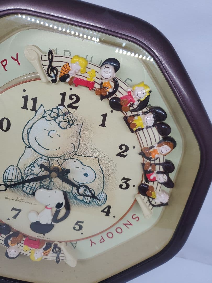 動作確認済 からくり時計 スヌーピー 壁掛け時計 シチズン SNOOPY