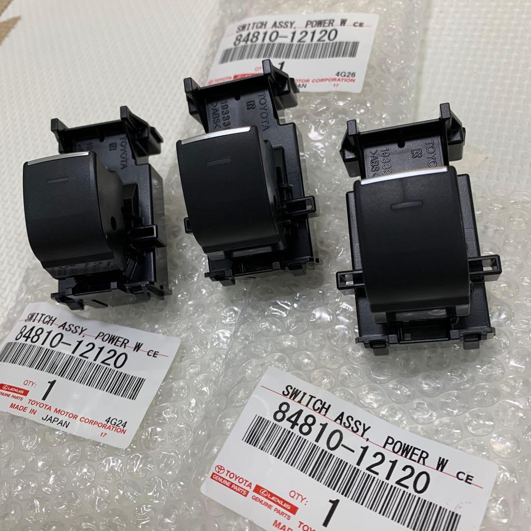 【美品】トヨタ純正 カローラ 助手席・後部席パワーウインドウスイッチ3個 並行輸入品 bz4x トヨタ toyota カローラ 3 個助手席 側白色 led 点灯