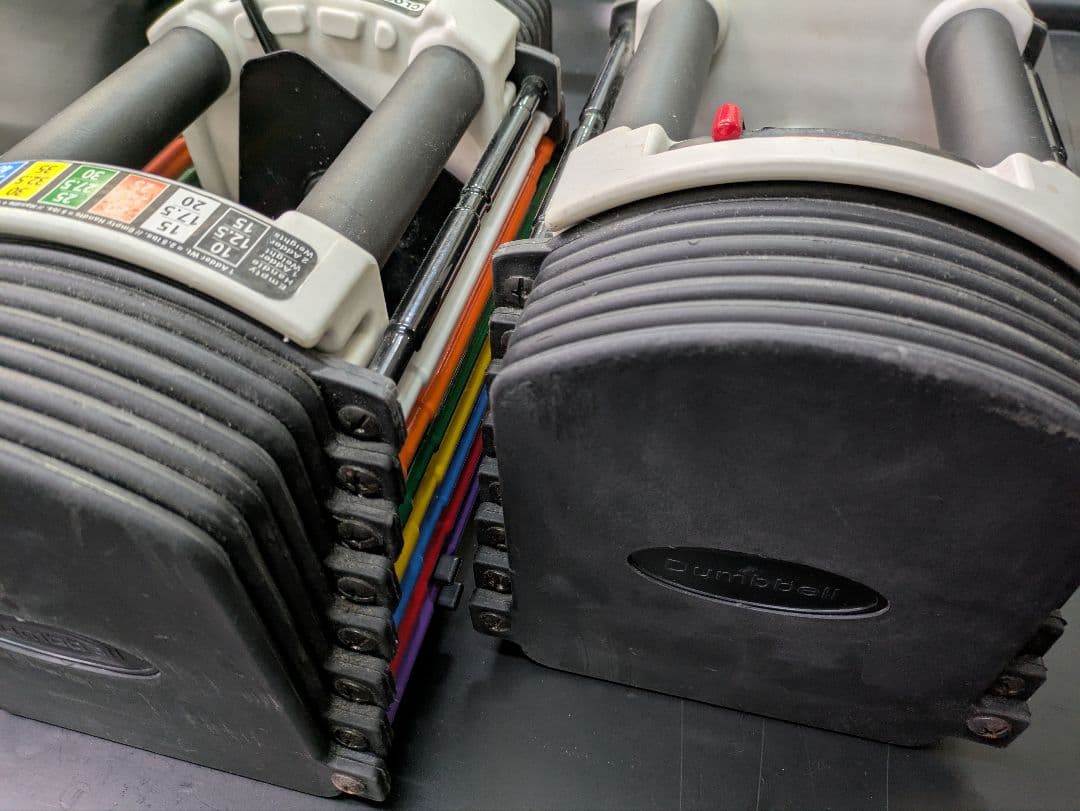 パワーブロックタイプ 可変式ダンベル 50ポンド2個 【手渡し限定】中古