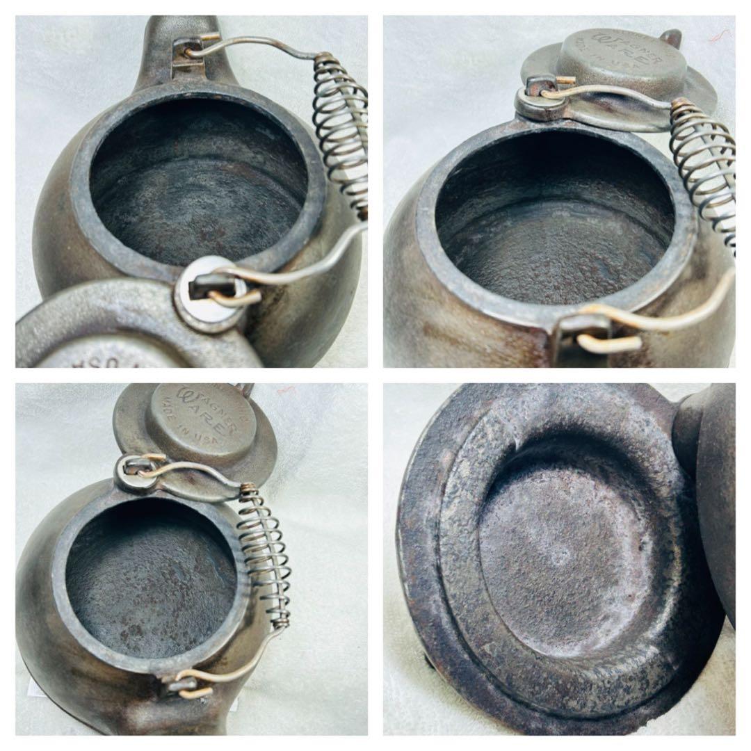 美品 ビンテージ品ワグナーの2.4L 鋳鉄製ケトル