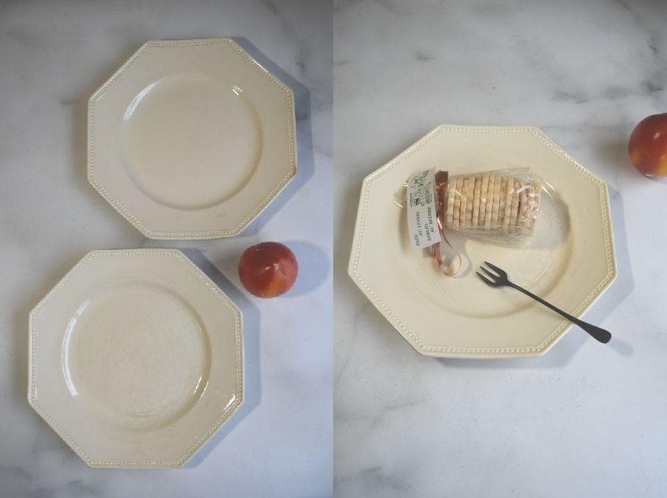 2枚組　サルグミンヌ　オクトゴナル皿　フランスアンティーク 2枚組 サルグミンヌ オクトゴナル皿 フランスアンティーク