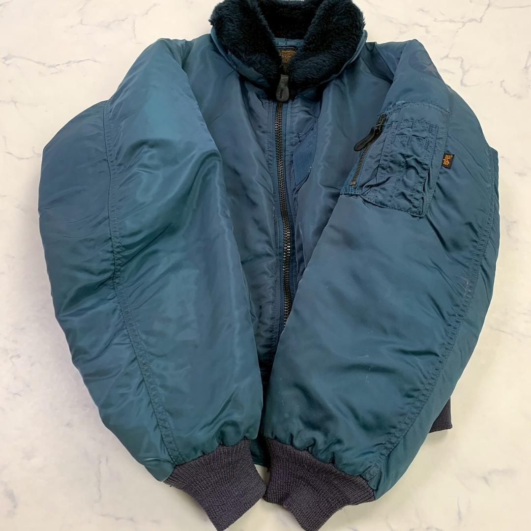 50s復刻☆ USA製 ALPHA B-15C ネイビー M D909 - メルカリ