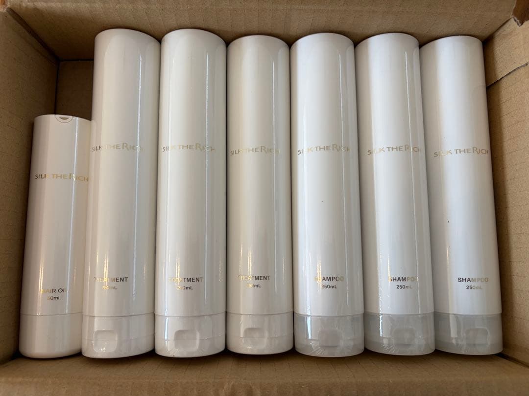 【7本セット】新品シルクザリッチ　シャンプー＆トリートメント各3本➕ヘアオイル silk_therich☑︎ 新商品｜本日一般販売開始 プロフィールのリンクより