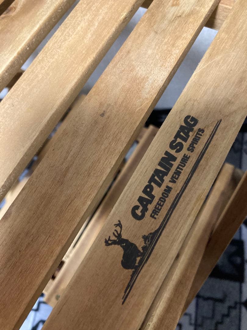 キャプテンスタッグ 3段ラック 木製テーブル - メルカリ