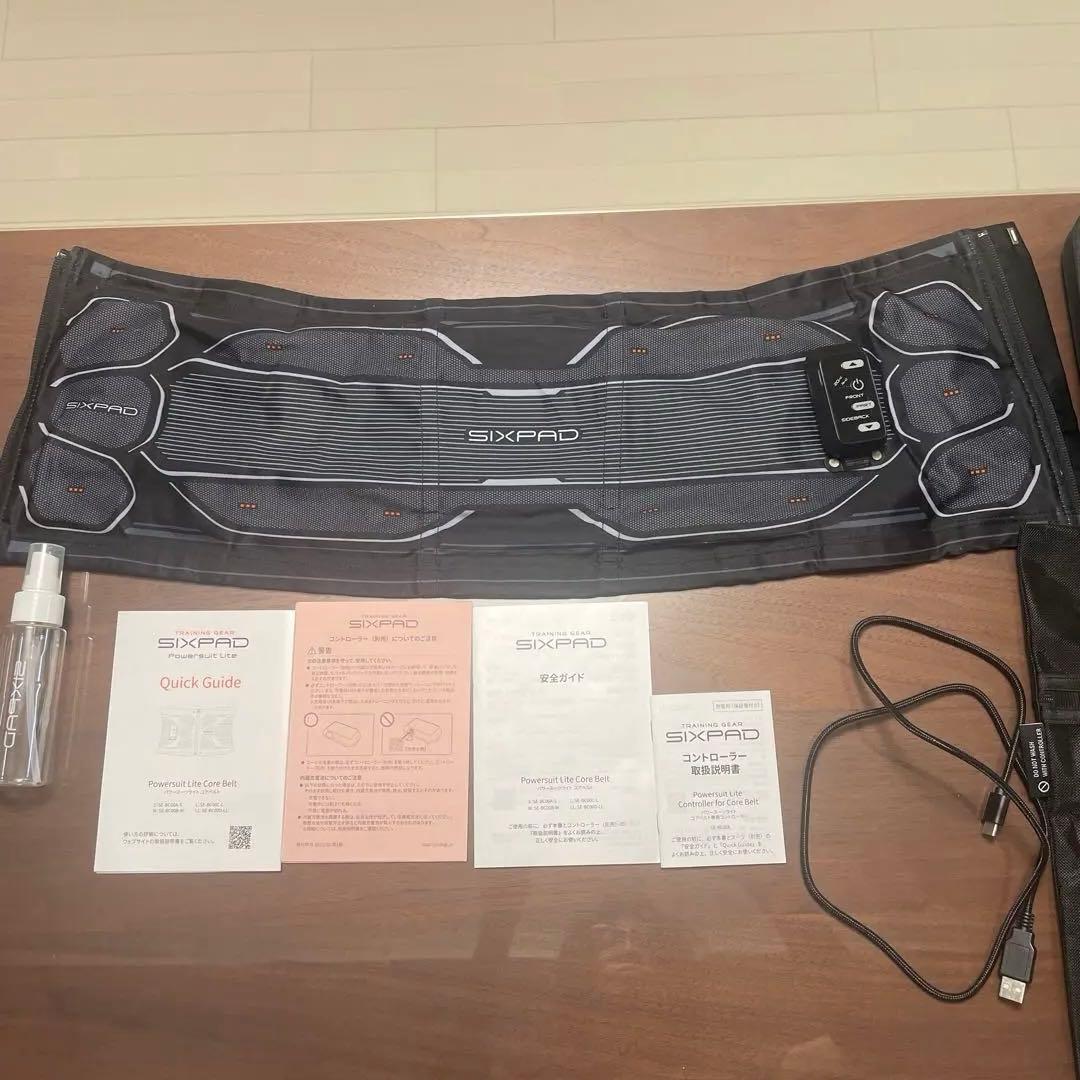 SIXPAD パワース一ツライトコアベルトSEBCOOA-S とコントローラー EMSトレーニングギア SIXPAD Powersuit Controller for Core Belt