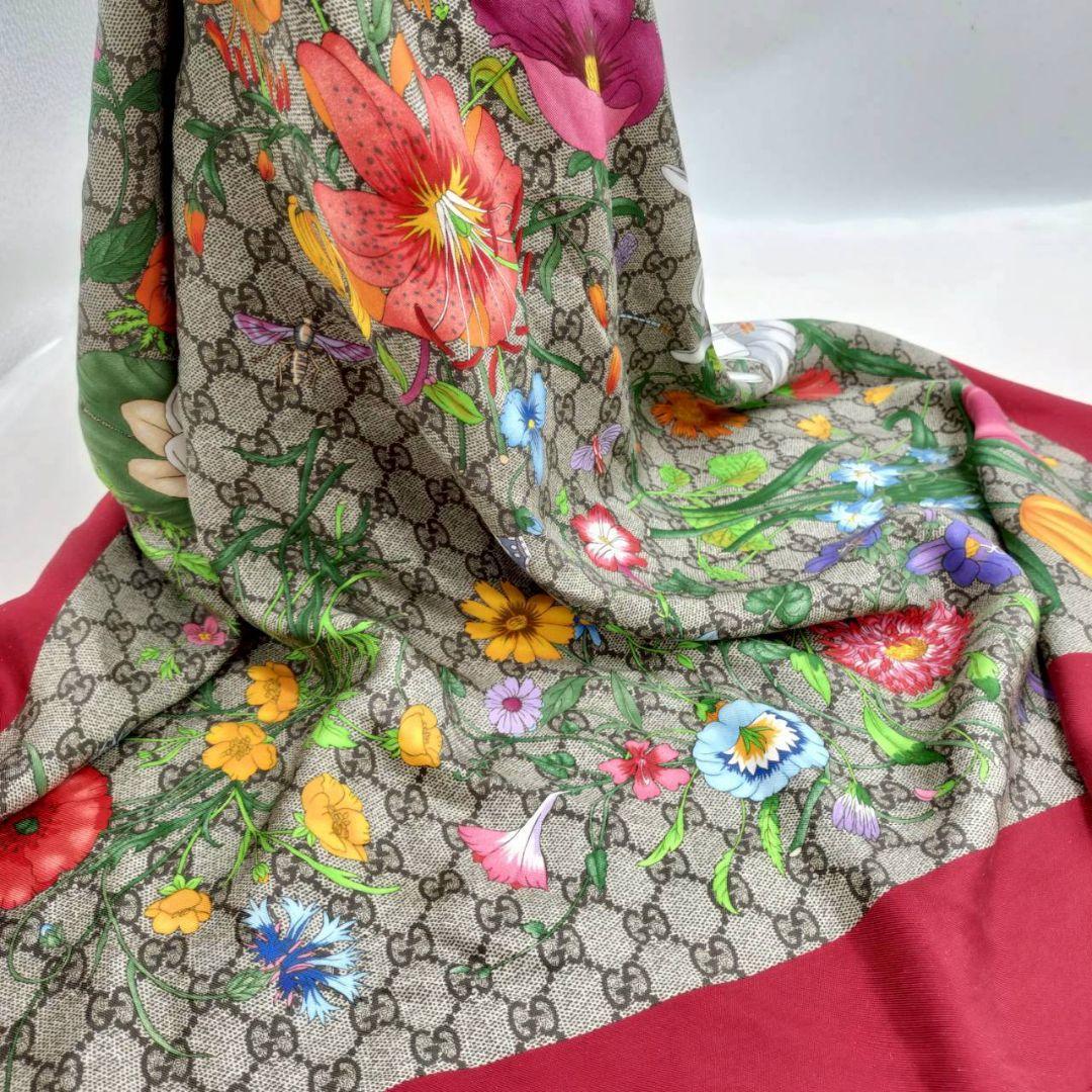 1209 GUCCI グッチ スカーフ 花柄 GG