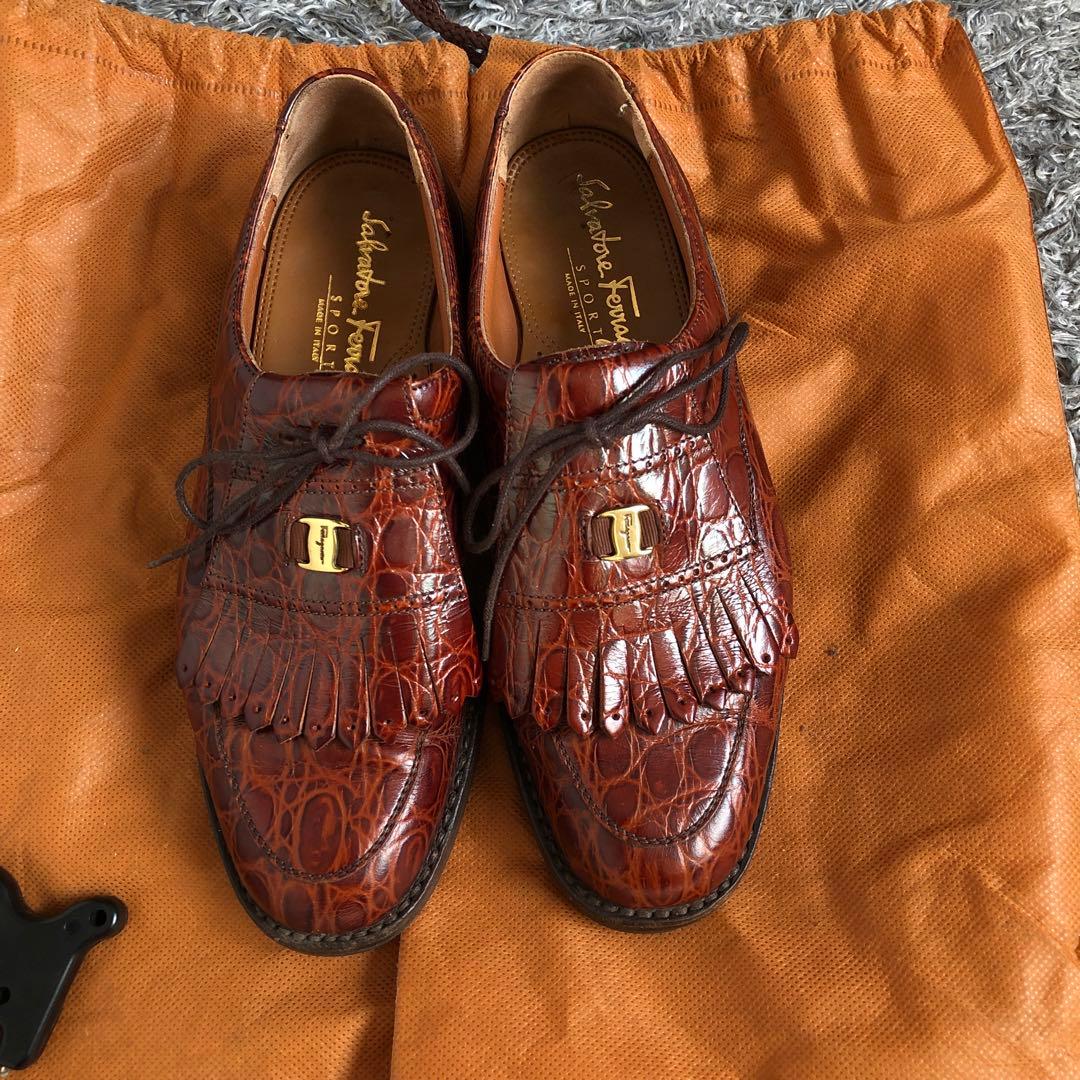 Salvatore Ferragamo スポーツシューズ ブラウン 中古・古着通販】Salvatore Ferragamo (サルヴァトーレ フェラガモ