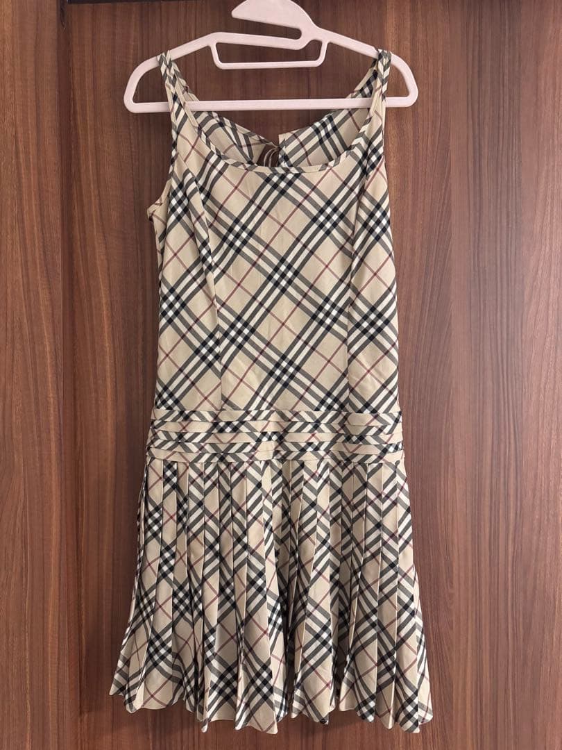 BURBERRY バーバリー ブルーレーベル ノバチェック ワンピース プリーツ BURBERRY BLUELABEL チェックワンピース BURBERRY バーバリーブルー