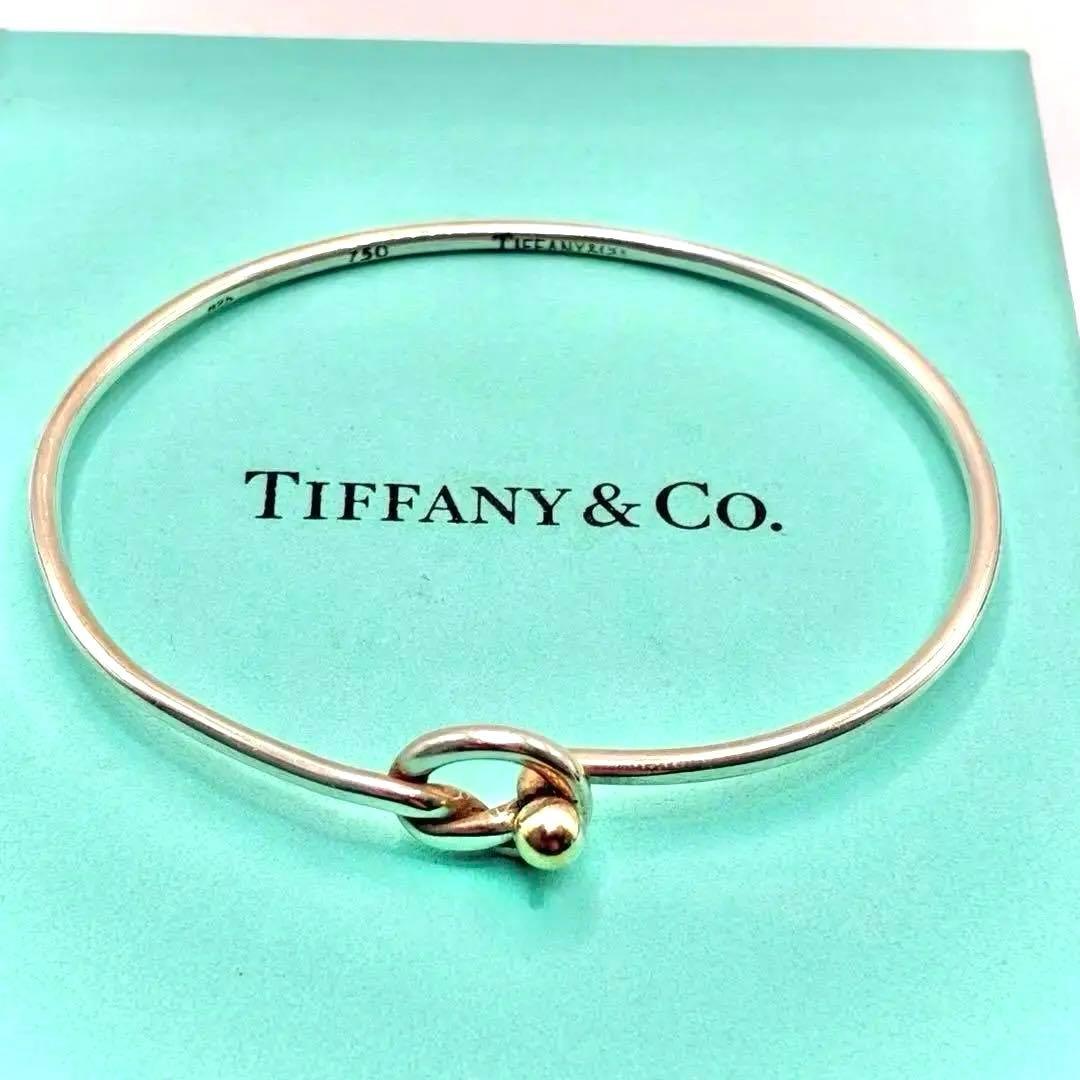 オールドティファニー フック＆アイ ラブノット バングル コンビ 925×750 Tiffany & Co. - ヴィンテージティファニー コンビ ラブノット フック