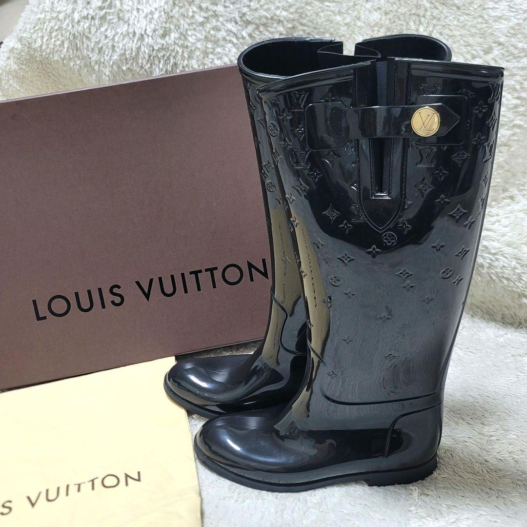 ルイヴィトン モノグラム レインブーツ ロング ラバー ドロップスライン 楽天市場】ルイヴィトン LOUIS VUITTON ドロップスライン ブーツ