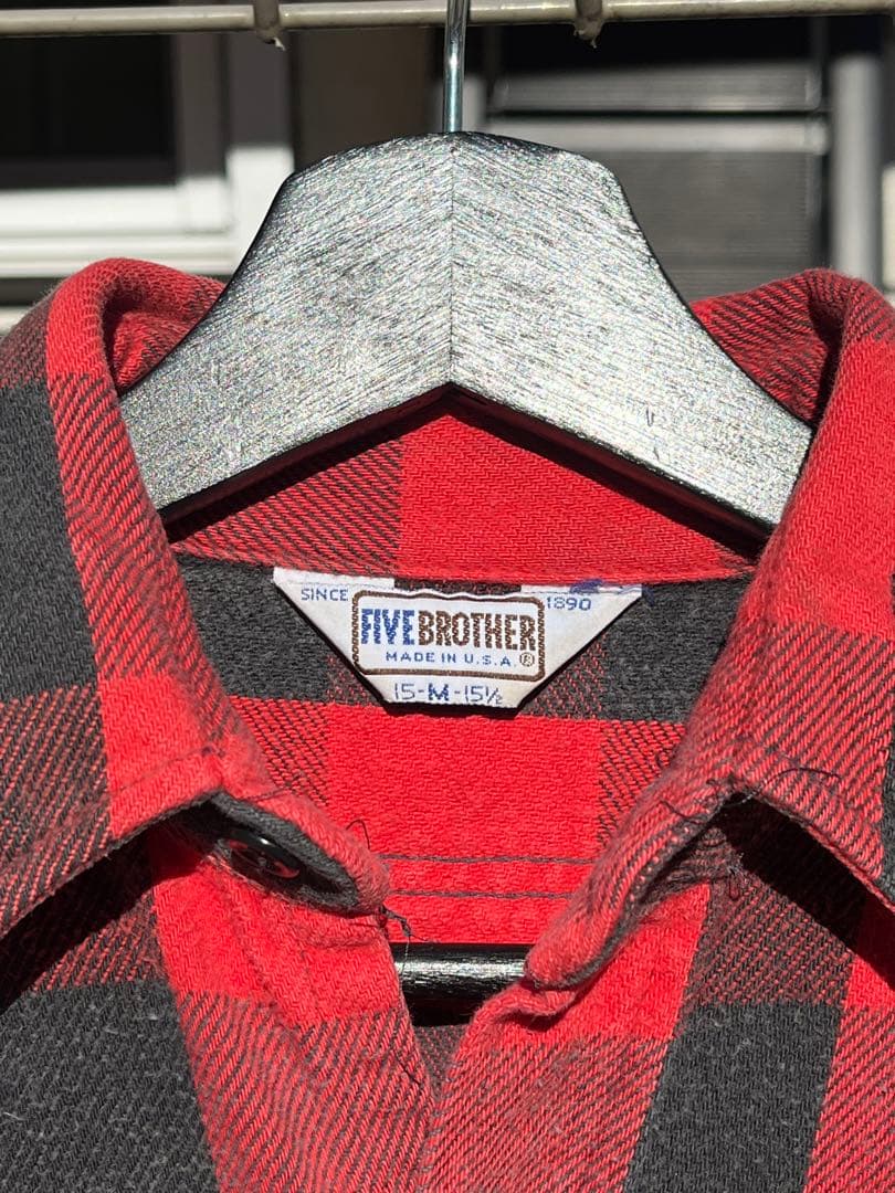 70s-80s USA製　FIVE BROTHER ヘビーネルシャツ M 70s-80s USA製 FIVE BROTHER ネルシャツ XL | 赤系ベース 長袖シャツ