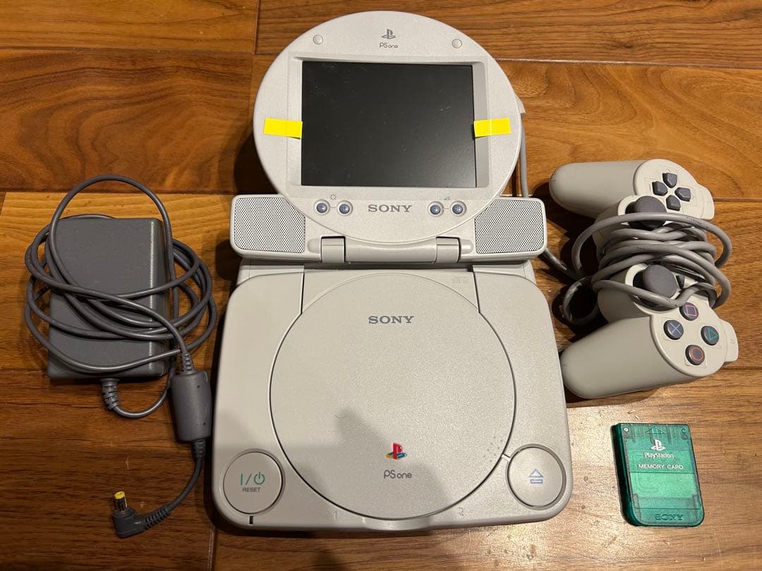 【美品】PSone モニター付き コントローラー 電源 メモリーカード【希少品】 PSone・液晶モニター・コントローラー・メモリカード・AC / kinjoinfo