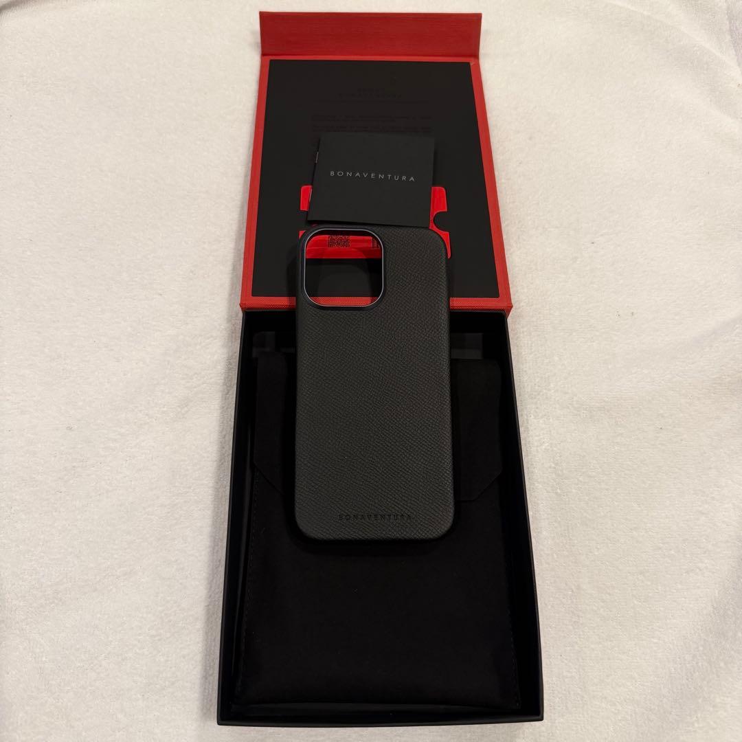 BONAVENTURA iPhone16 Pro Max バックカバーケース新品 iPhone 16) ハンドル付き バックカバーケース シュリンクレザー